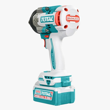Pistoale de impact, Masina de insurubat cu impact TOTAL 20V, 1050Nm, prindere 3/4", 5.0Ah Li-Ion, (include 2 acumulatori si incarcator), 2, atomico.ro