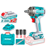 Masina de insurubat cu impact TOTAL cu acumulator 20V, motor fara perii (include 2 acumulatori, 1 incarcator)
