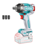 Masina de insurubat cu impact pe acumulator TOTAL, 20V, prindere patrata 1/2", cuplu strangere 550V, 2500rpm, 3500bpm, fara acumulator si incarcator