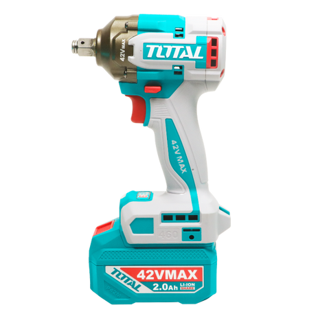 Scule TOTAL, Masina de insurubat cu impact TOTAL 42V, 1/2”, 460 Nm, brushless, cu 2 acumulatori 2.0Ah si incarcator, 3, atomico.ro