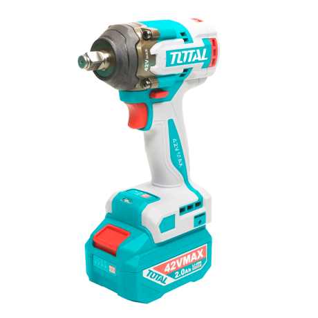 Pistoale de impact, Masina de insurubat cu impact TOTAL 42V, 1/2", 600 Nm (INCLUDE 2 ACUMULATORI, 1 INCARCATOR), 1, atomico.ro