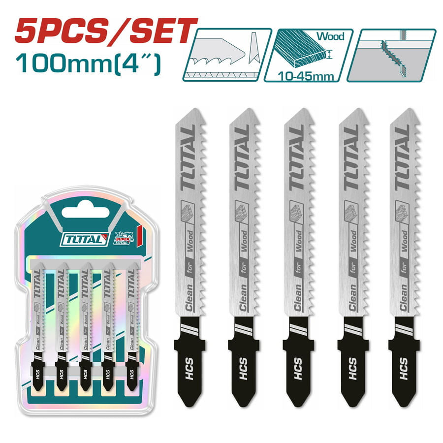 Set lame fierastrau pendular TOTAL pentru lemn 74mm - 5 BUC, 1, atomico.ro