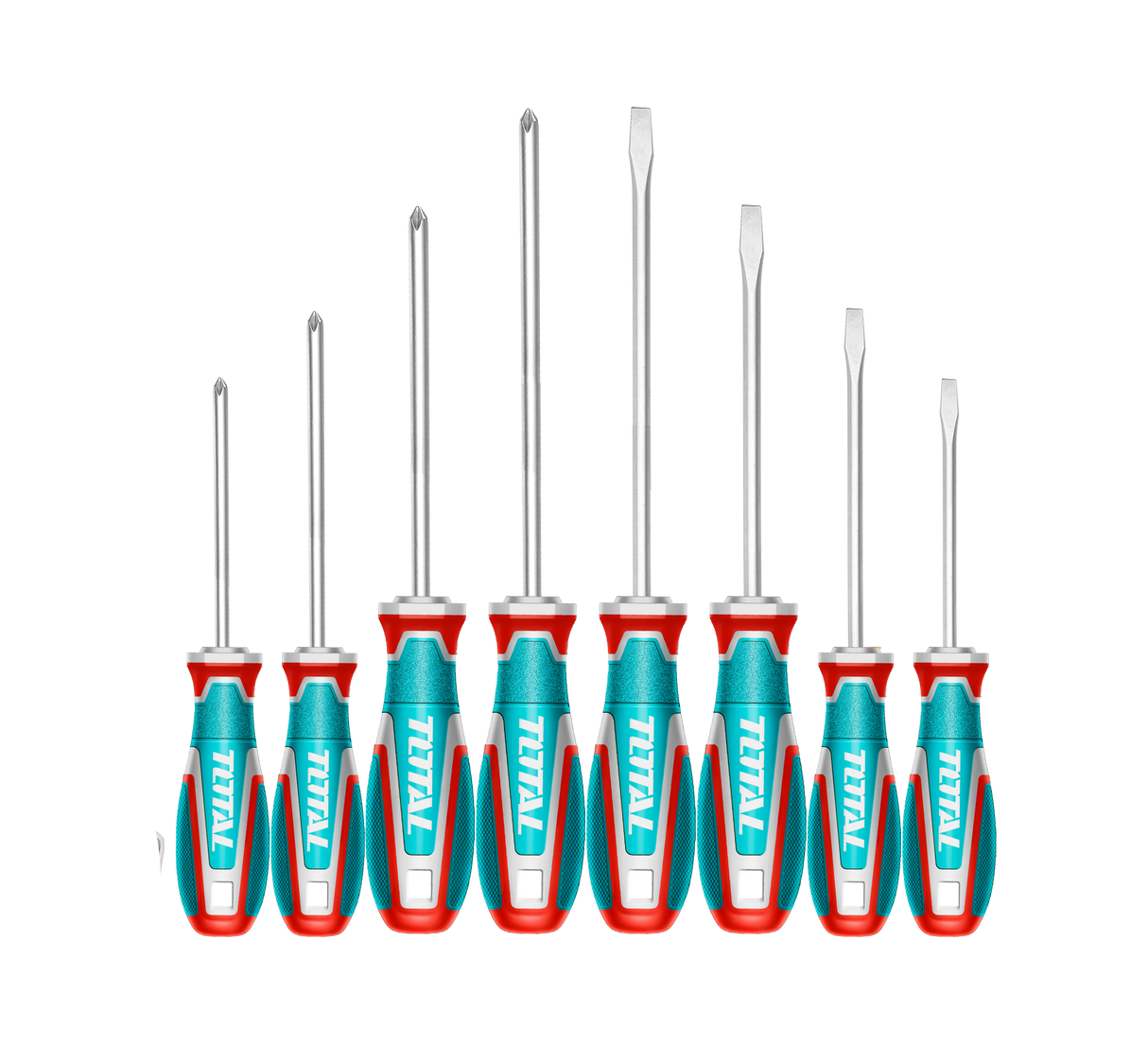 Set surubelnite TOTAL 8 piese SL/PH, otel S2, 1, atomico.ro