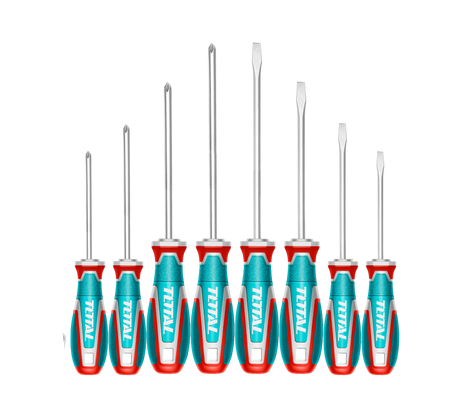 Surubelnite, Set surubelnite TOTAL 8 piese SL/PH, otel S2, 1, atomico.ro