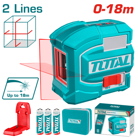 Nivele, Nivela laser TOTAL rosu 18 m, autonivelare, linii orizontale si verticale, suport magnetic, 6, atomico.ro