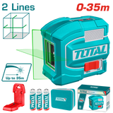 Nivela laser TOTAL verde 35 m, autonivelare, linii orizontale si verticale, suport magnetic