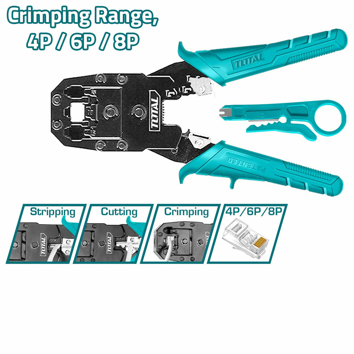 Cleste de sertizat modular Total  8", 1, atomico.ro