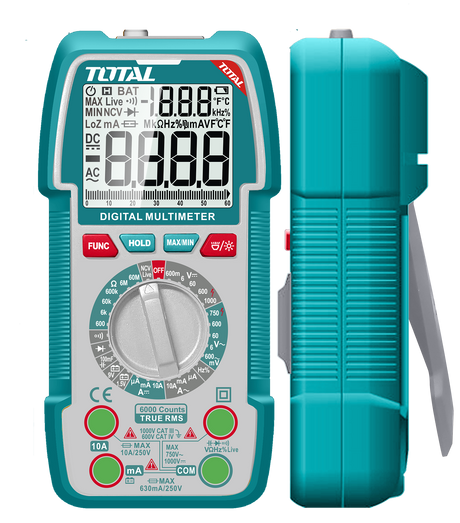 Scule electricieni, Multimetru digital TOTAL True RMS 6000 counts, tensiune 1000V, curent 10A, NCV, capacitate si frecventa, 1, atomico.ro