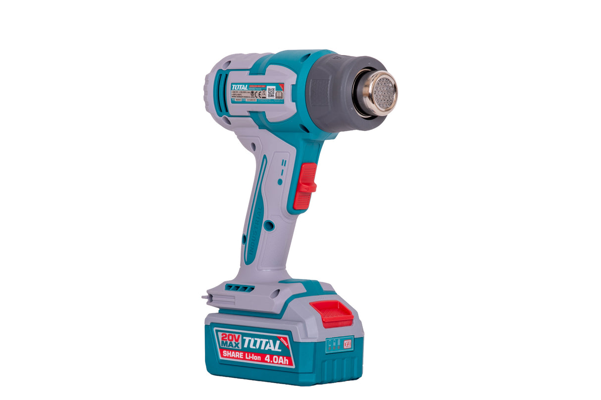 Kit Combo TOTAL 20V – Bormasina cu percutie, Masina de insurubat cu impact, Polizor unghiular, Ciocan rotopercutor, Fierastrau circular, Suflanta, Slefuitor, Pistol cu aer cald, Lampa de lucru pe acumulator - include 2 baterii, incarcator si accesorii, 4, atomico.ro