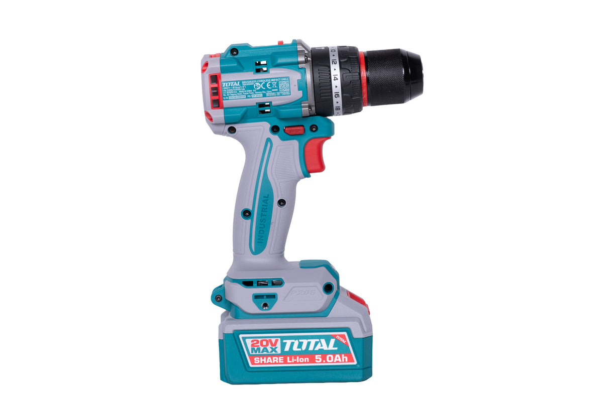 Kit Combo TOTAL 20V – Ciocan Rotopercutor, Masina de Gaurit cu Impact, Masina de Insurubat + 2 Baterii 5.0Ah si Incarcator, 5, atomico.ro