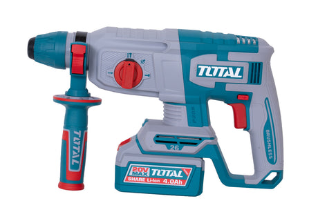 Puterea Mobila, Kit Combo TOTAL 20V, Ciocan rotopercutor, Polizor unghiular, Masina de insurubat cu impact (include 2 acumulatori 4.0 Ah, incarcator si accesorii), 3, atomico.ro