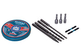 Kit Combo TOTAL 20V, Ciocan rotopercutor, Polizor unghiular, Masina de insurubat cu impact (include 2 acumulatori 4.0 Ah, incarcator si accesorii)