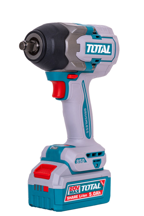 Scule electrice, Kit combo TOTAL 20V, masina de insurubat cu impact Brushless 1000 Nm si suflanta cu aer cald, 2 acumulatori 5.0Ah, incarcator, 3, atomico.ro