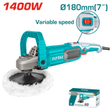 Polizor pentru slefuit TOTAL 180mm, 1400W – viteza variabila, maner D, disc si accesorii incluse