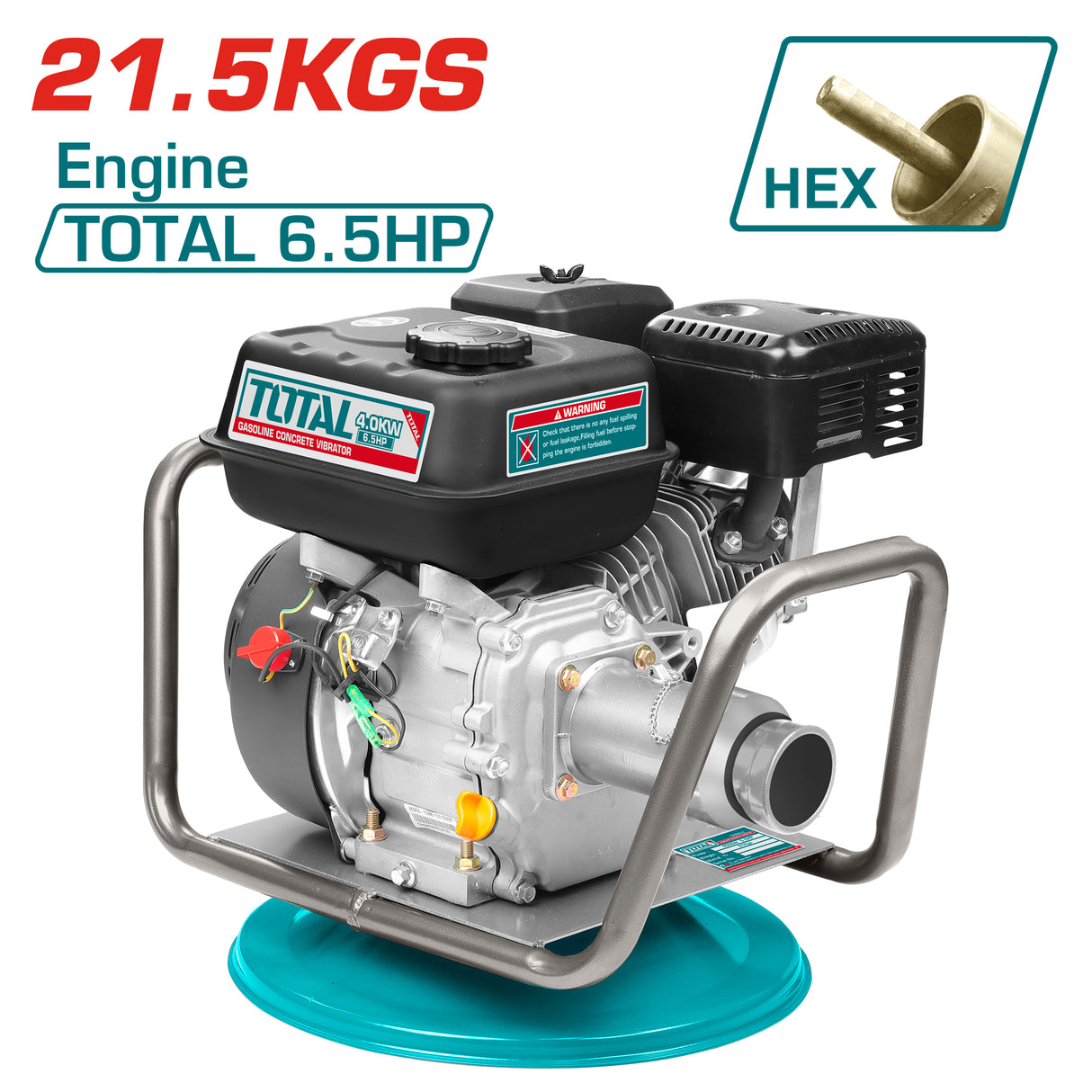 Vibrator de beton pe benzina Total - 4800W, 9, atomico.ro