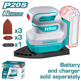 Masina de slefuit cu talpa delta pentru colturi TOTAL 20V