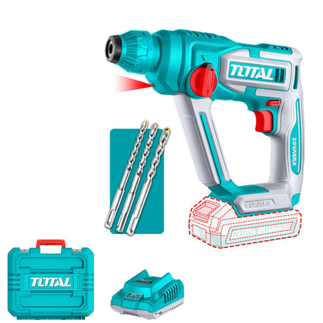 Ciocan Rotopercutor, Ciocan rotopercutor TOTAL 20V, 1.5J, SDS Plus, 16 mm beton, acumulator 2.0Ah si incarcator incluse, 1, atomico.ro