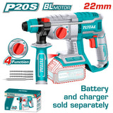 TOTAL - CIOCAN ROTOPERCUTOR - 2J - LI-ION - 20V - MOTOR FARA PERII INDUSTRIAL
