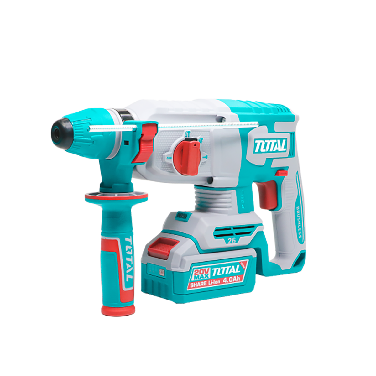 Ciocan Rotopercutor TOTAL 20V, 2.5J, Brushless, SDS Plus – Inclus 2 Acumulatori 4.0Ah + Incarcator, 1, atomico.ro