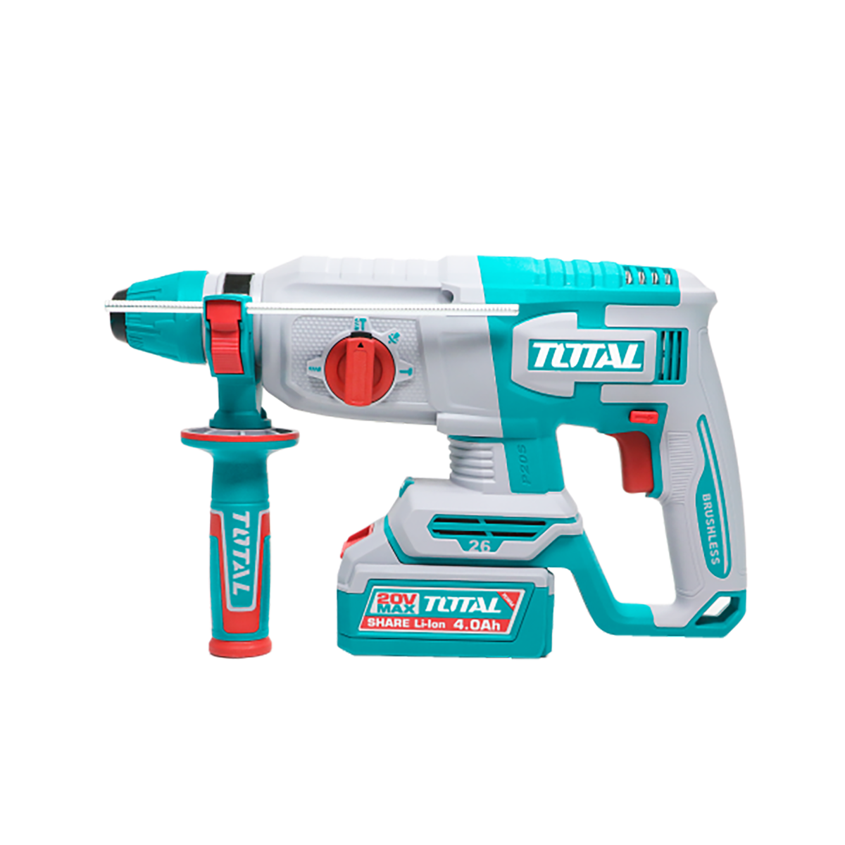 Ciocan Rotopercutor TOTAL 20V, 2.5J, Brushless, SDS Plus – Inclus 2 Acumulatori 4.0Ah + Incarcator, 3, atomico.ro