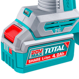 Ciocan rotopercutor TOTAL 20V brushless, 2.5J, SDS Plus, cu 2 acumulatori, incarcator si accesorii