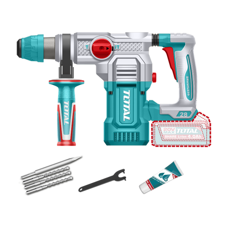 Ciocan Rotopercutor, Ciocan rotopercutor TOTAL, Li-Ion 20V, 4.5 J, brushless, SDS Plus, fara acumulator si incarcator, 1, atomico.ro