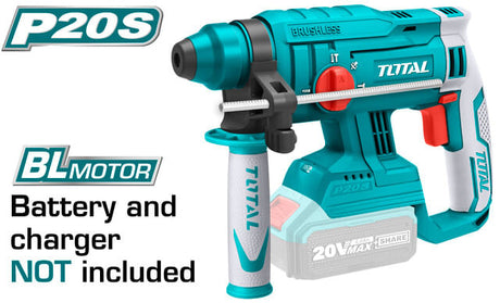 Ciocan Rotopercutor, Ciocan rotopercutor TOTAL, 2J, Li-Ion, 20V, nu include acumulator si incarcator, 2, atomico.ro