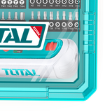 Surubelnita electrica TOTAL 4V, 1/4" HEX, 5 Nm, USB-C, set 42 biti inclusi