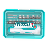 Surubelnita electrica TOTAL 4V, 1/4" HEX, 5 Nm, USB-C, set 42 biti inclusi