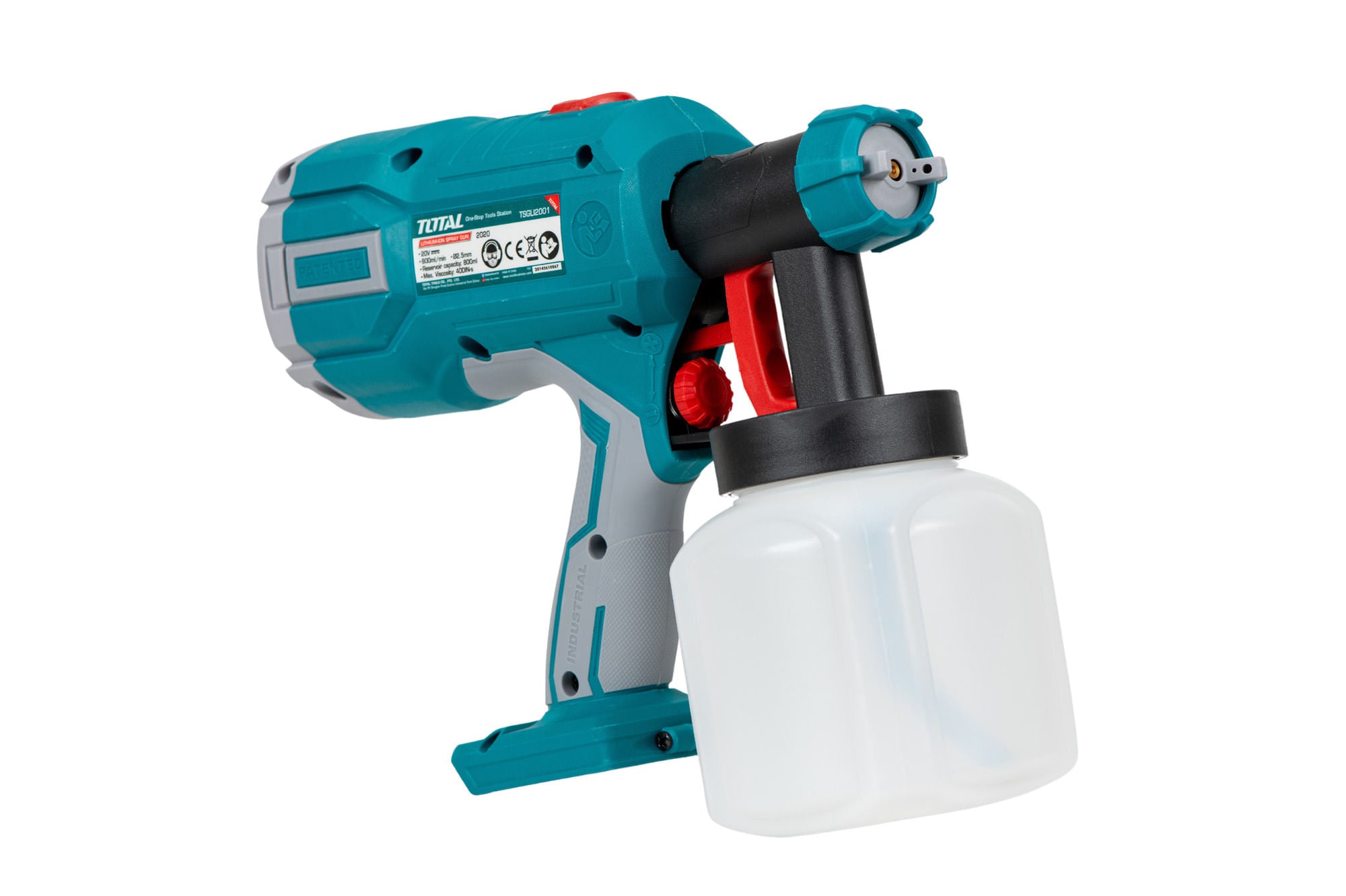 Pistol de vopsit TOTAL - 800ml Resigilat, 20V - nu include