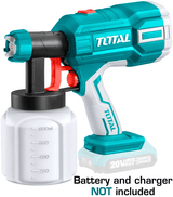 TOTAL - PISTOL DE VOPSIT - 800ML - LI-ION - 20V NU INCLUDE ACUMULATOR SI INCARCATOR 