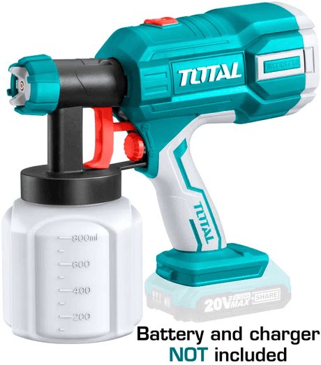 Resigilate, Pistol de vopsit TOTAL - 800ml Resigilat, 20V - nu include acumulator si incarcator, 1, atomico.ro