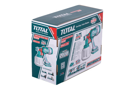 Pistoale aer cald/de lipit/de vopsit, Pistol de vopsit TOTAL 20V – Rezervor 1000 ml, Debit 800 ml/min, Pulverizare reglabila (include cu acumulator si incarcator), 2, atomico.ro