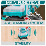 Masina de slefuit TOTAL 20V cu talpa patrata, 110x100 mm