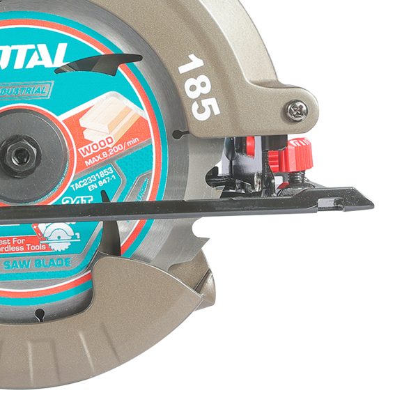Fierastrau circular TOTAL 42V, 185 mm, brushless, cu 2 acumulatori 2.5Ah si incarcator, 3, atomico.ro