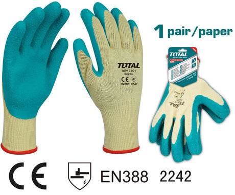 Protectie mecanica, Manusi de protectie din latex + textil Total- marime XL, 2, atomico.ro
