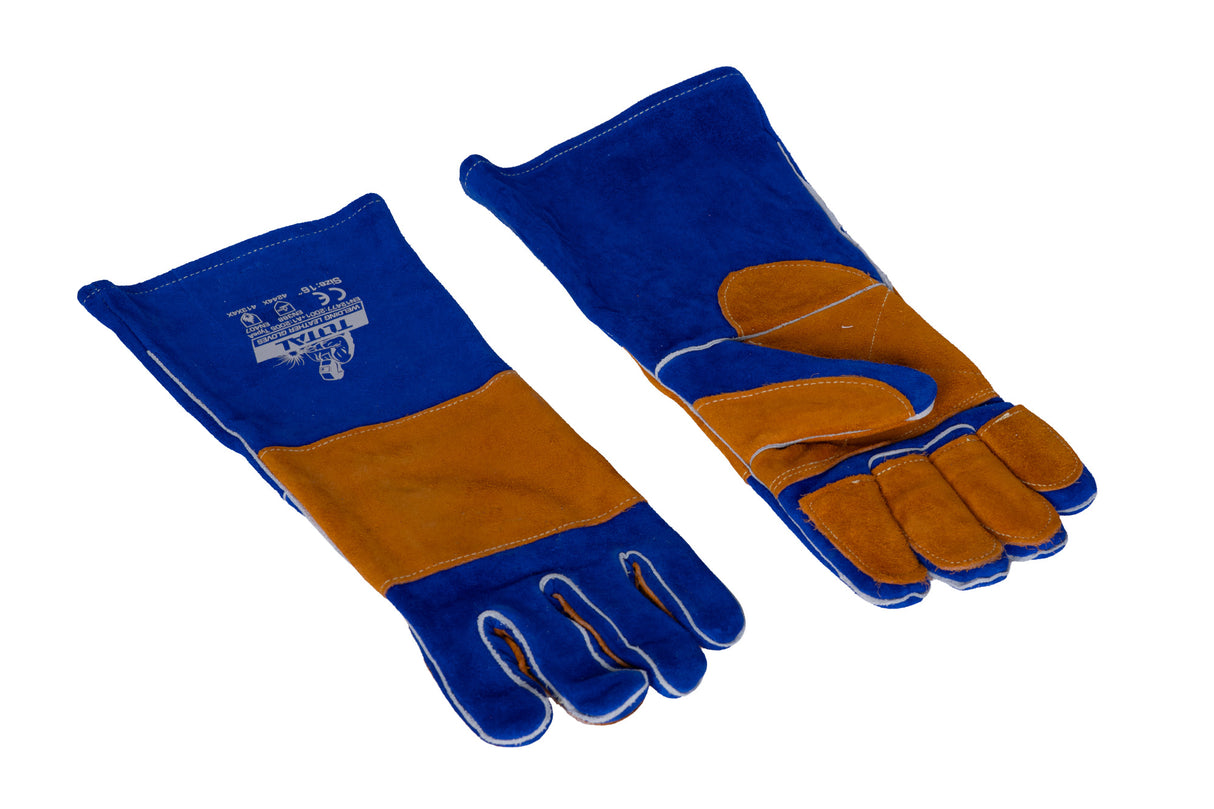 Manusi sudor TOTAL 16" – Piele groasa, rezistenta 350°C, cusaturi Kevlar, 4, atomico.ro