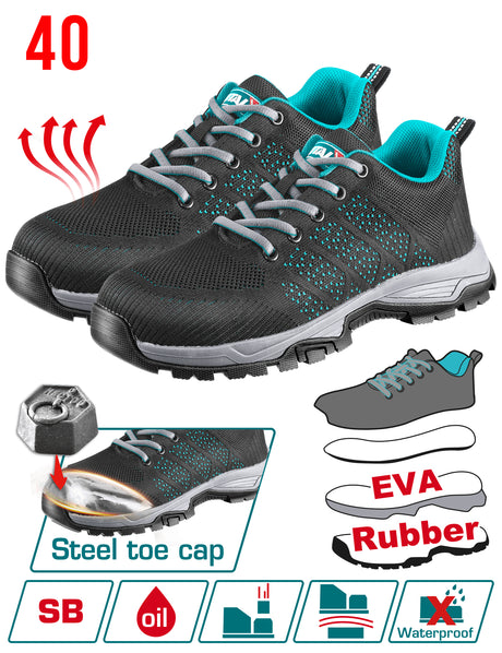 Echipamente de protectie, Bocanci protectie TOTAL SB marimea 40, bombeu otel, talpa EVA cauciuc, Flyknit respirabil, 2, atomico.ro