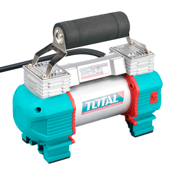 Compresor auto TOTAL 12V, 8 bar, 45 l/min, cilindru dublu, furtun 3 m, geanta inclusa, 1, atomico.ro