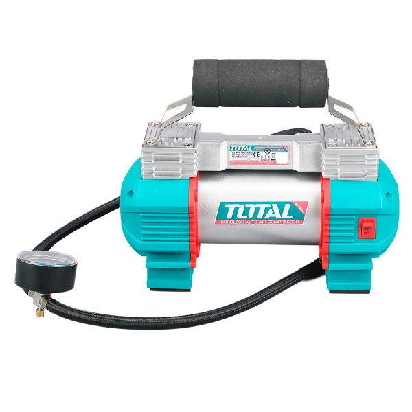 Compresor auto TOTAL 12V, 8 bar, 45 l/min, cilindru dublu, furtun 3 m, geanta inclusa, 2, atomico.ro