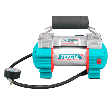 Compresoare si scule pneumatice, Compresor auto TOTAL 12V, 8 bar, 45 l/min, cilindru dublu, furtun 3 m, geanta inclusa, 2, atomico.ro