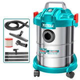 Aspirator TOTAL 800W, 12L, umed-uscat, filtru HEPA, rezervor metalic