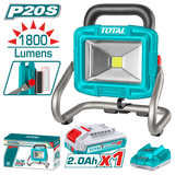 Lampa de lucru LED TOTAL 20V, 1800 lumeni, 20W, cu acumulator si incarcator