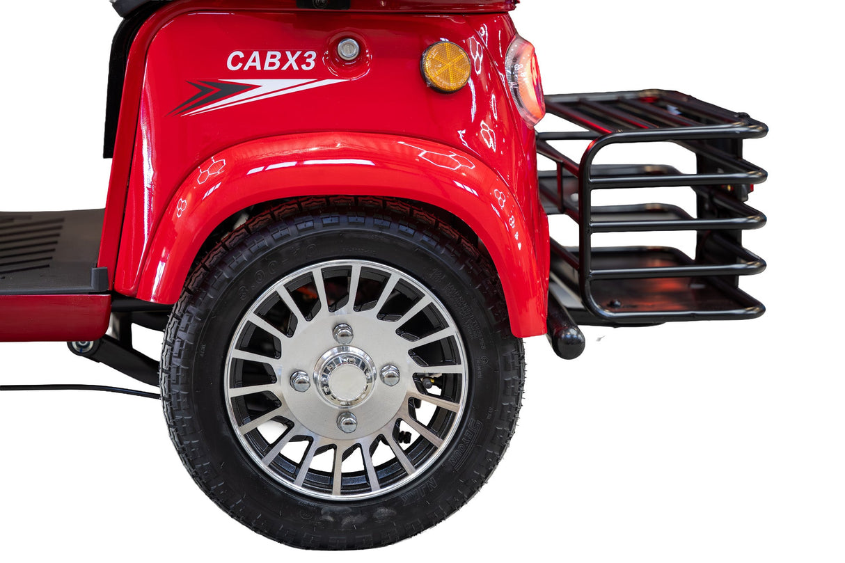 Triciclu electric pentru 2 persoane BLADE CAB X3, 1200W, 25 km/h, autonomie pana la 70 km, baterie 72V 20Ah, cu acoperis, Rosu/Negru, 5, atomico.ro