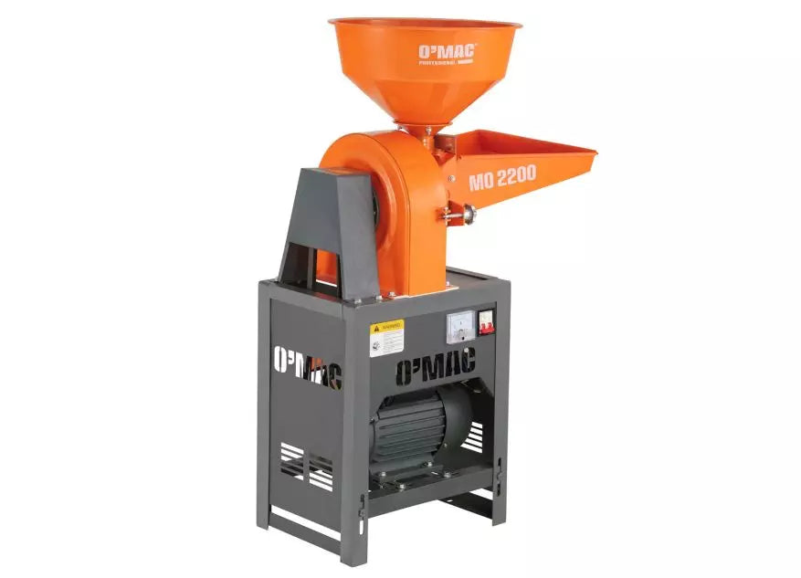 Moara profesionala pentru cereale OMAC MO 2200, 2200 W, 2800 rpm, 2 cuve, 250 kg/h, 5, atomico.ro