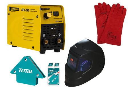 Scule si utilaje constructii, Aparat de sudura cu invertor Gospodarul Profesionist ATX270, 270Ah + Masca automata de sudura, manusi sudura, coltare magnetice sudura, 1, atomico.ro