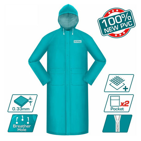 Echipamente de protectie TOTAL - munca si constructii, Pelerina de ploaie TOTAL marimea XL, 2, atomico.ro