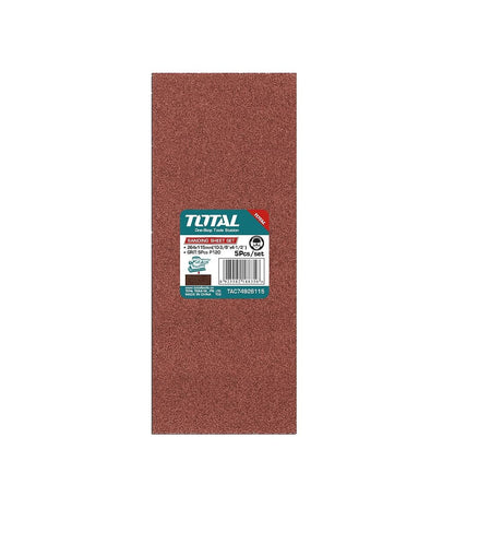 Accesorii scule electrice TOTAL, Set 5 buc hartie abraziva Total pentru sleuitor 264x115mm, 1, atomico.ro