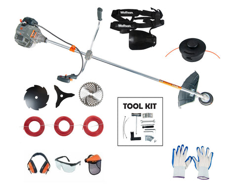 Motocoase de umar, Motocoasa profesionala WOLFSON TRX-800  52CC, 12 accesorii, ham profesional, 1, atomico.ro