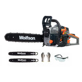 Promo  Drujba pe benzina WOLFSON STX-580, 3.1CP, 52CC, 2 lame + 2 lanturi 